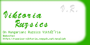 viktoria ruzsics business card